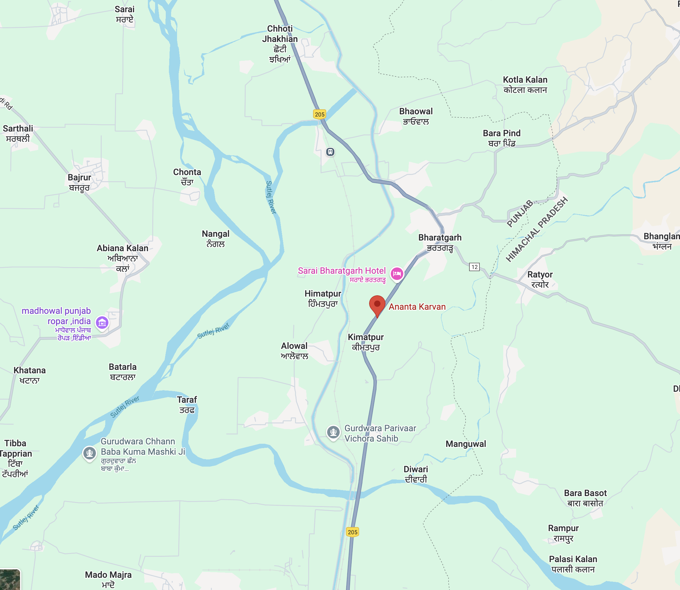 Ananta Karvan Location Map